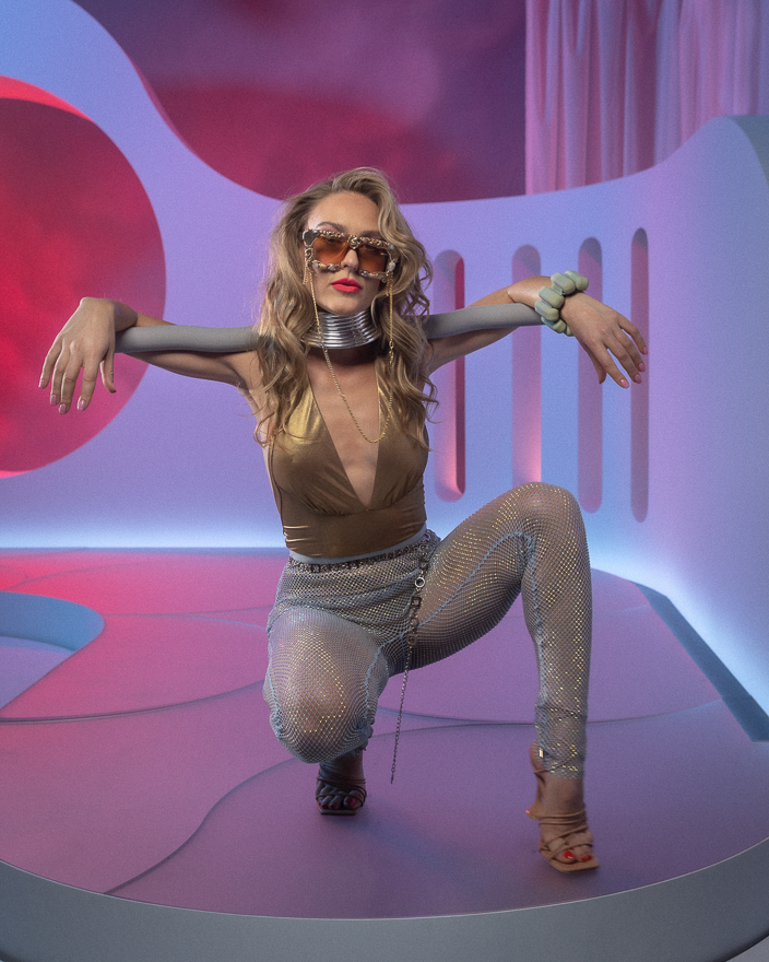 An instructor on the set of Balacize, photographed by Chris Olfers