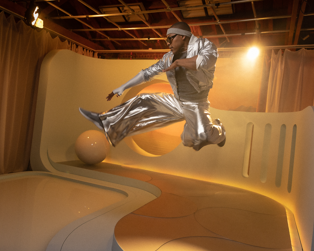 An instructor on the set of Balacize, photographed by Chris Olfers