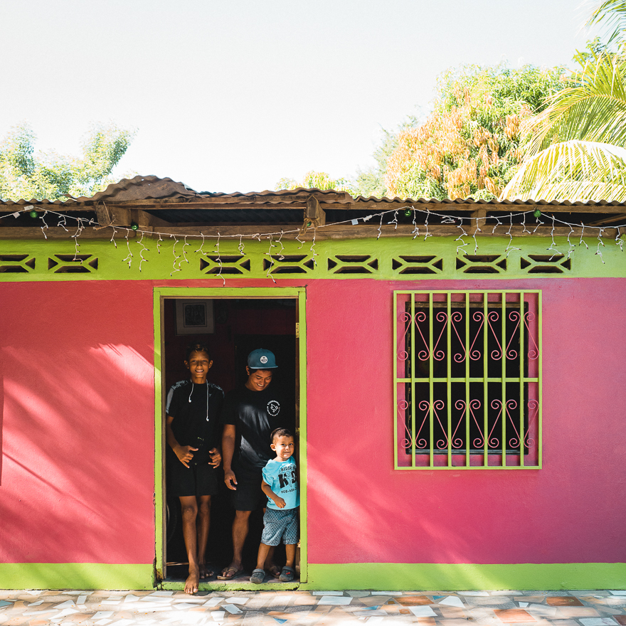 A local family at their home near Rancho Santana Nicaragua