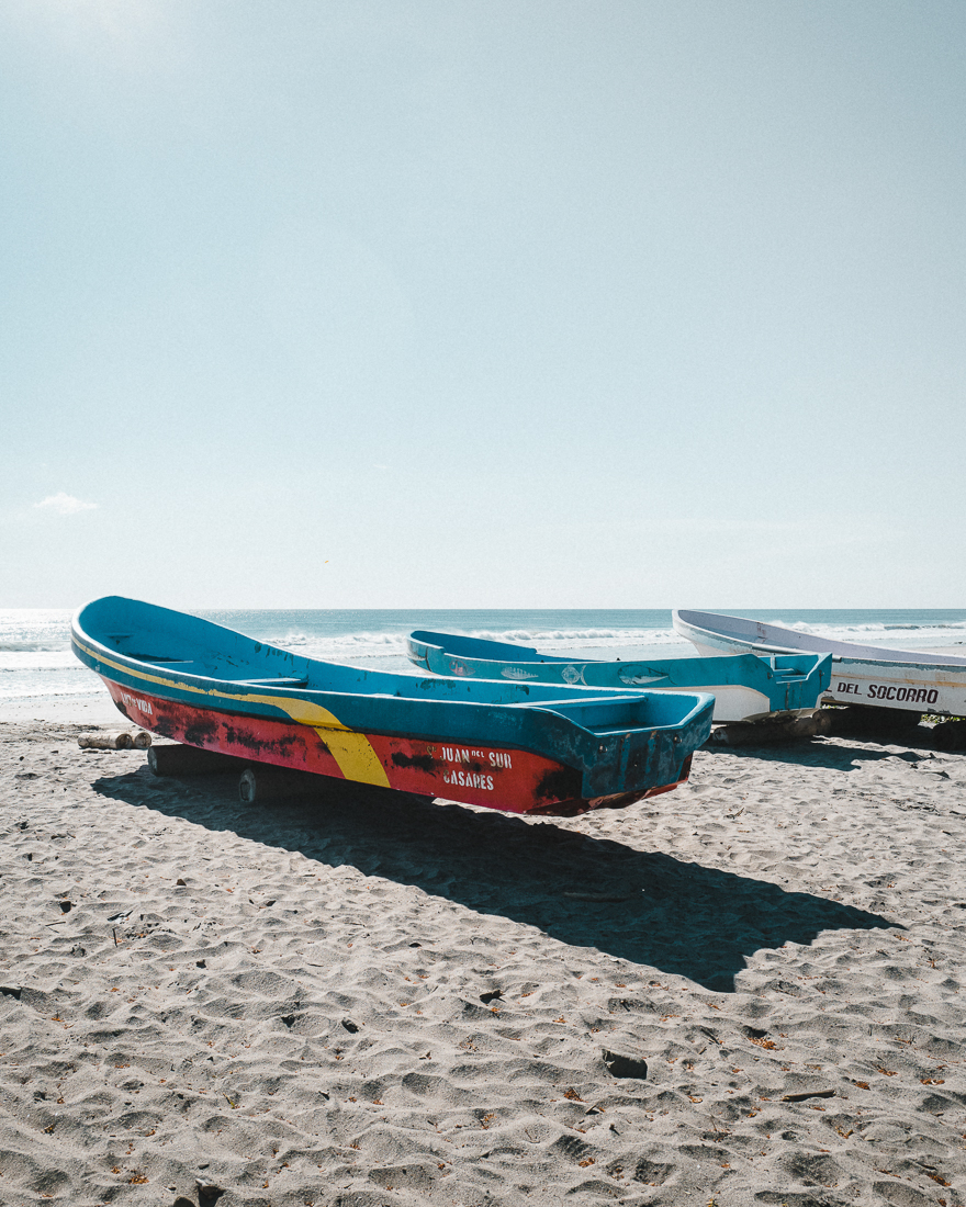 A fishing boat in Rancho Santana Nicaragua