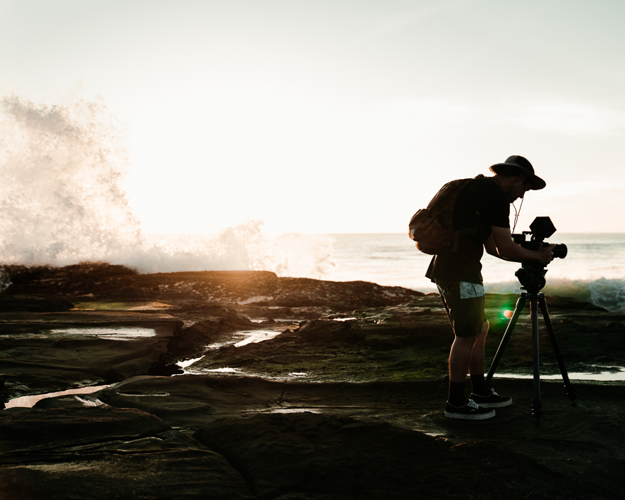 The Southern Influence crew films the sunset in Rancho Santana Nicaragua