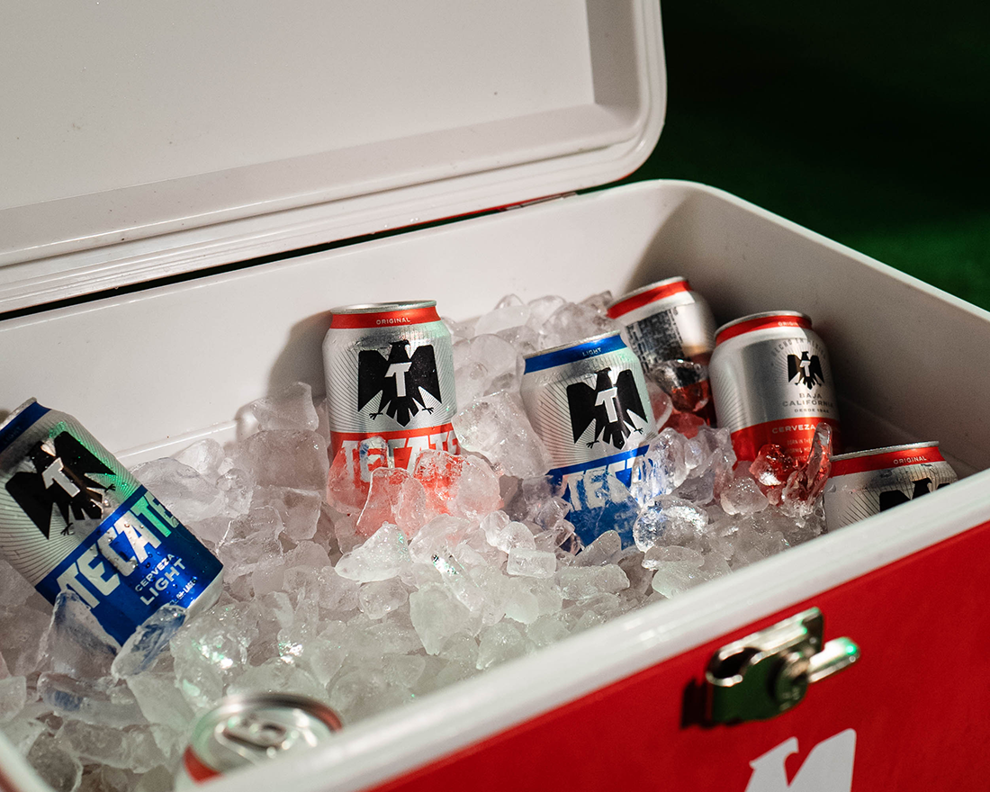A cooler of Tecate at El Patio Tecate