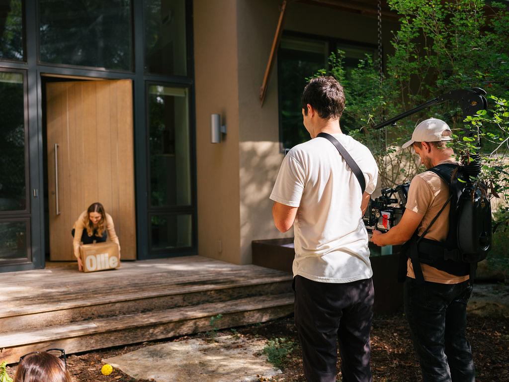 Chris Olfers directing Ollie's Superbowl advertisement