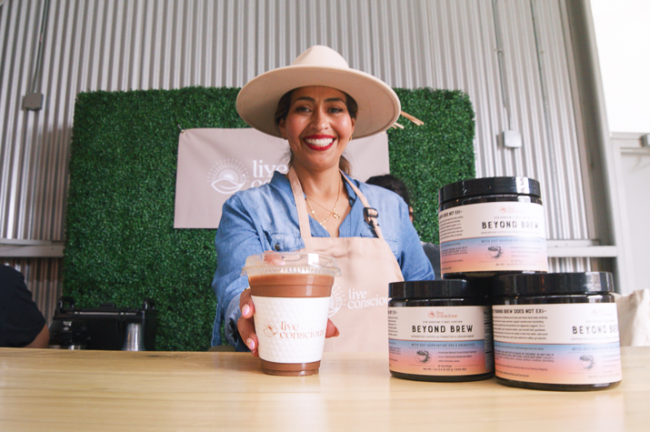 A brand ambassador at the Dear Media IRL conference in Austin, TX