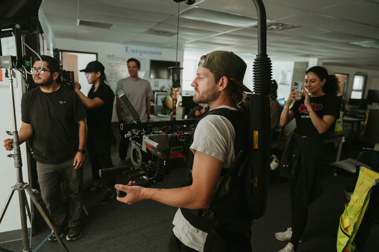 DoP Brian Pfaff on-set with The Southern Influence