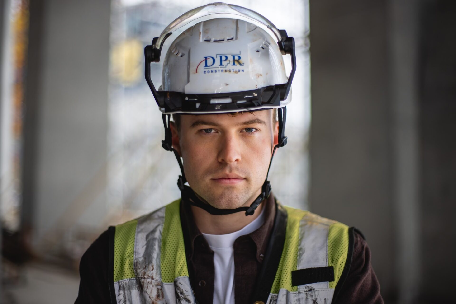 A DPR Construction worker on the jobsite