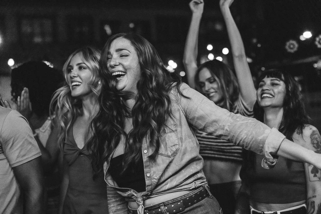 A group of friends at a concert