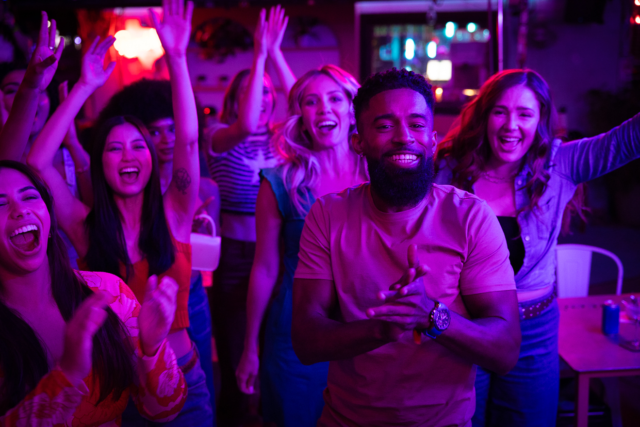 A group of friends at a concert