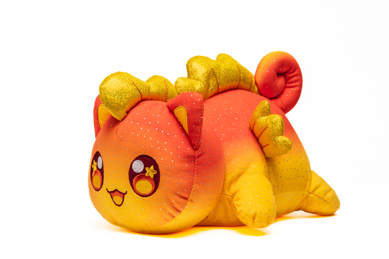 A large Catface plush toy