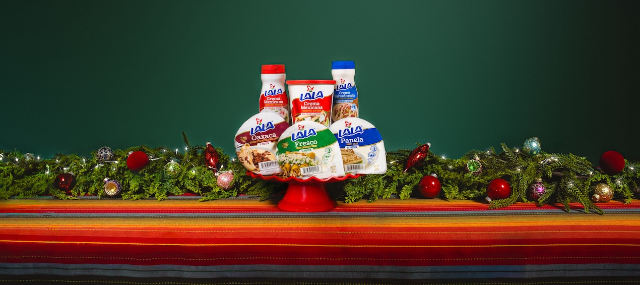 Lala foods on a table displayed for Christmas