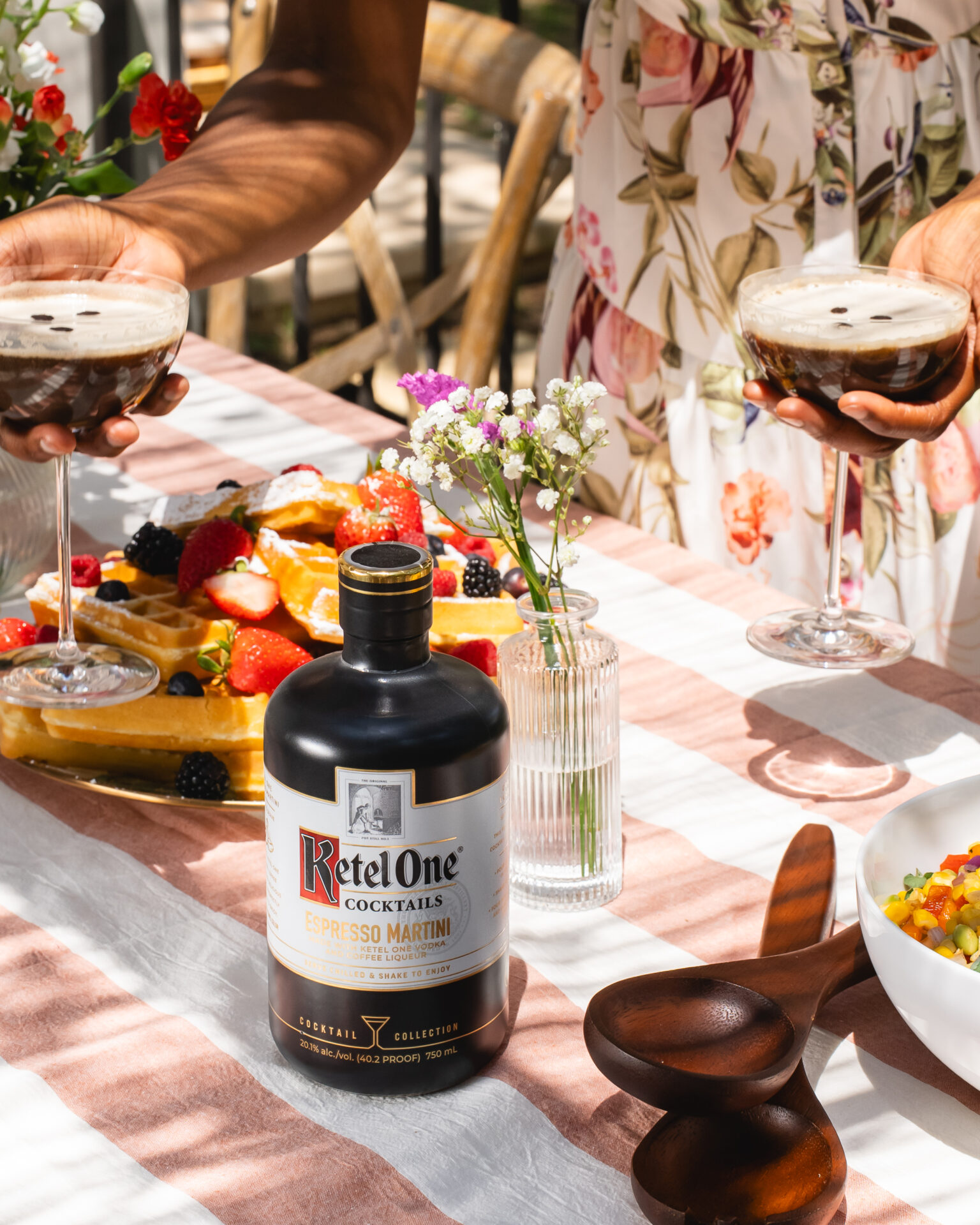 Espresso martini on a brunch table