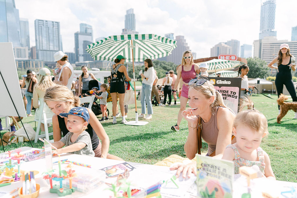 Kids play at experiential production for Bobbie by The Southern Influence