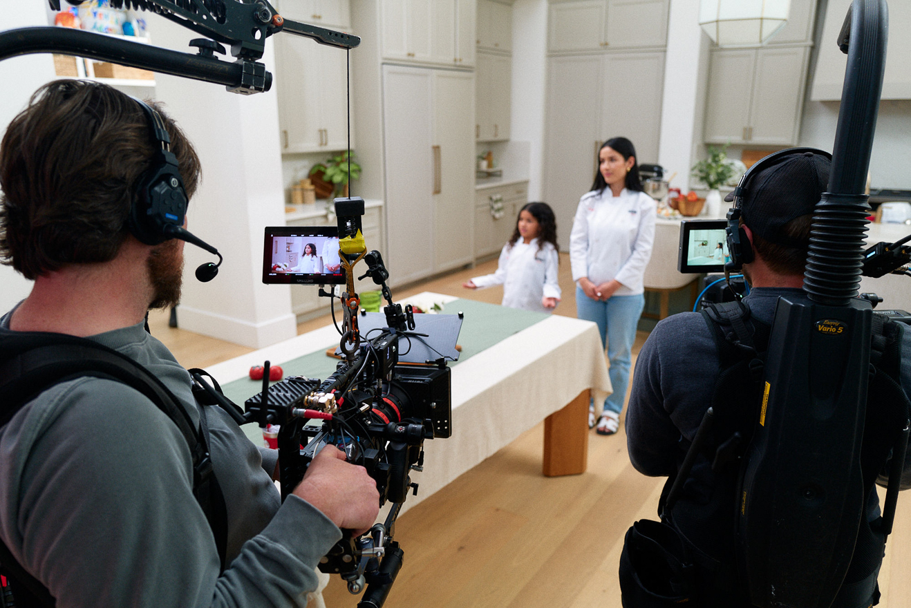 Crew on set for Heinz Simply Ketchup video production