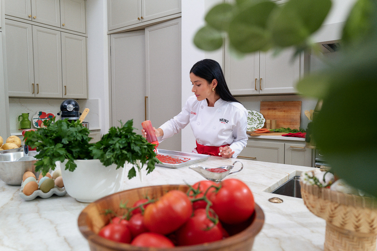 The CAN family on set for Heinz Simply Ketchup video production