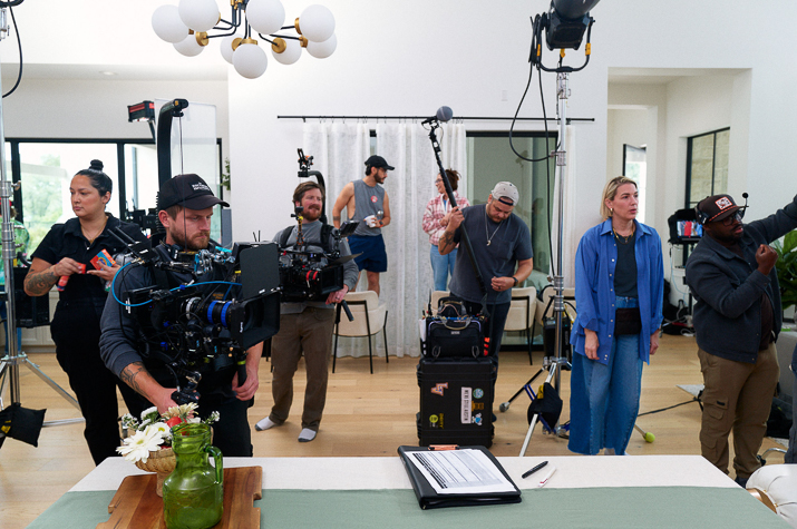 Crew on set for a Heinz Simply Ketchup production