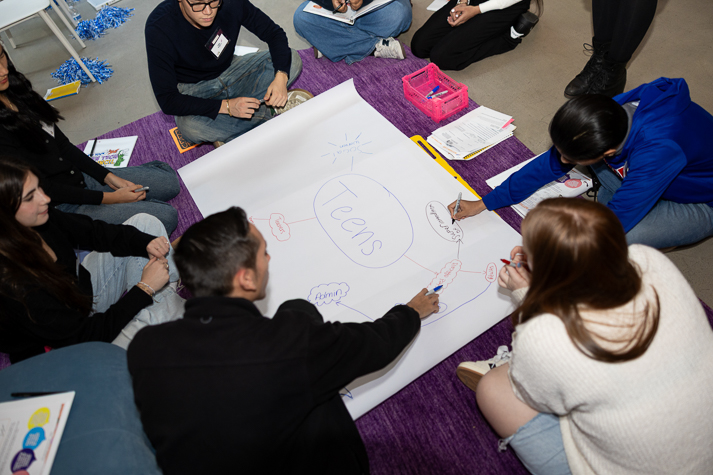 Junk journaling activation at HalfTheStory event